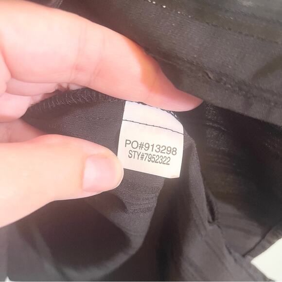 1830 Womens Stretch Striped Collared Long Sleeve Button Down Shirt Black XL NWT - Picture 6 of 12